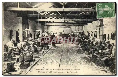 Cartes postales Ardoisieres Angers Carrieres d&#39ardoises de Trelaze Magasin des apprentis fendeurs TOP