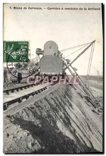 Cartes postales Ardoisieres Mines de Carmaux Carriere a remblais de la Grillatie TOP