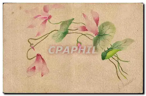 Cartes postales Fantaisie Fleurs (dessin a la main)