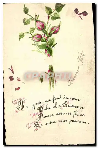 Cartes postales Fantaisie Fleurs (dessin a la main)