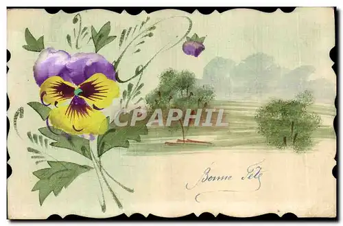 Cartes postales Fantaisie Fleurs (dessin a la main)