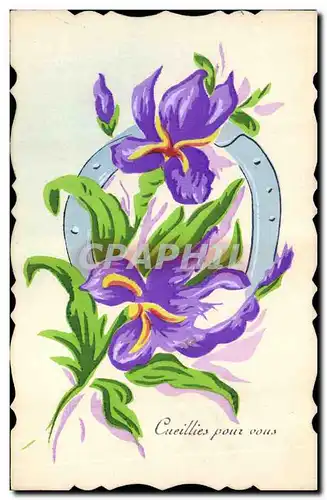 Cartes postales Fantaisie Fleurs (dessin a la main)