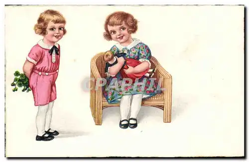 Cartes postales Fantaisie Enfants Poupee