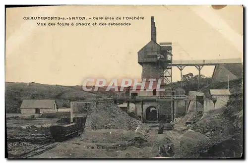 Cartes postales Chaudefonds Carrieres de l'Orchere Vue des fours a chaux et des estacades