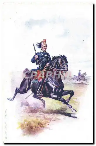 Cartes postales Militaria Cavalier