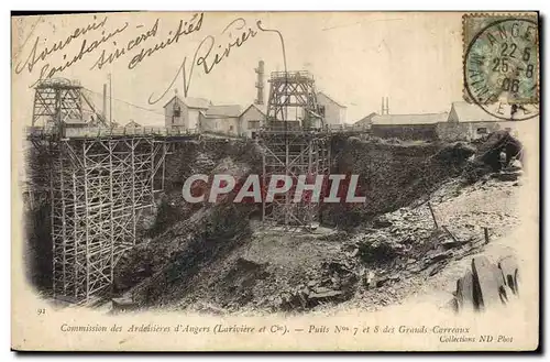 Cartes postales Commission des ardoisieres d'Angers Lariviere Puits des Grands Carreux