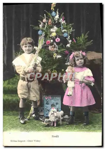 Cartes postales Fantaisie Enfant Poupee Noel