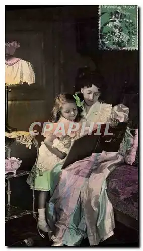 Cartes postales Fantaisie Enfant Poupee Femme