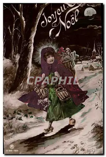 Cartes postales Fantaisie Enfant Poupee Noel