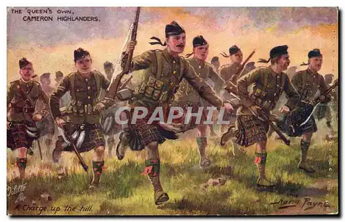 Cartes postales Militaria The Queen Own Cameron Highlanders