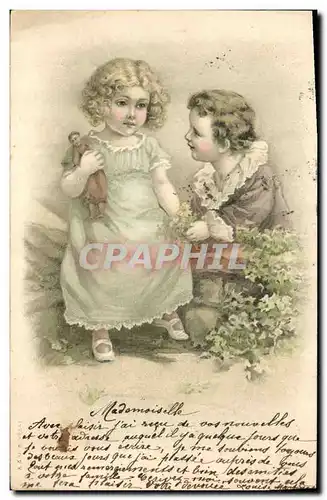 Cartes postales Fantaisie Enfants Poupee