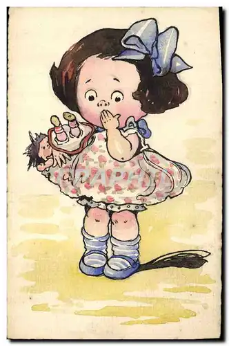 Cartes postales Fantaisie Enfant Poupee