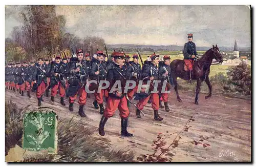 Cartes postales Militaria L'infanterie La reine des batailles