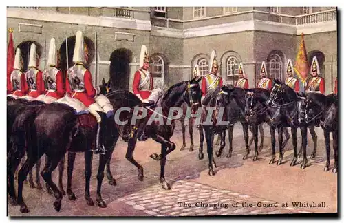 Cartes postales Militaria The changing of the Guard at Whitehall