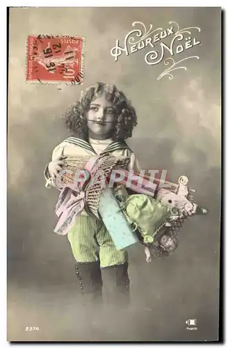 Cartes postales Fantaisie Enfant Poupee Noel