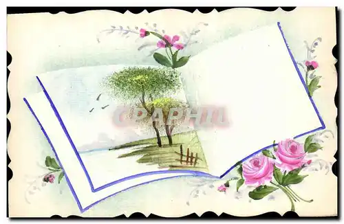 Cartes postales Fantaisie (dessin a la main ) Fleurs