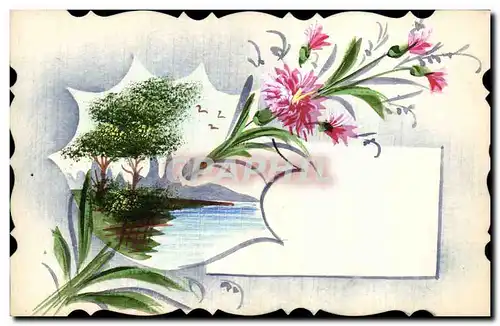 Cartes postales Fantaisie (dessin a la main ) Fleurs