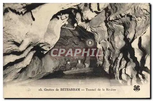 Cartes postales Grottes de Betharram Tunnel de la Riviere