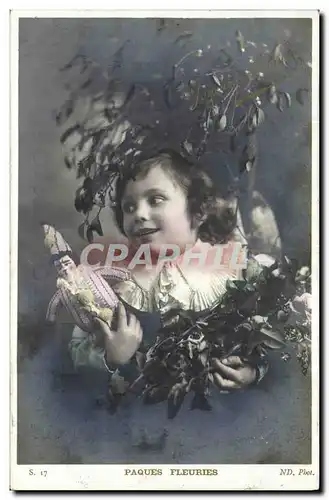 Cartes postales Poupee Paques Fleuries