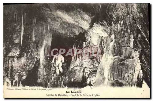 Cartes postales Grotte Grottes de Dargilan Fonde de la salle de l'eglise La lozere