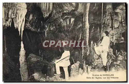 Cartes postales Grotte Grottes de Dargilan Salle de l'eglise vue des tribunes