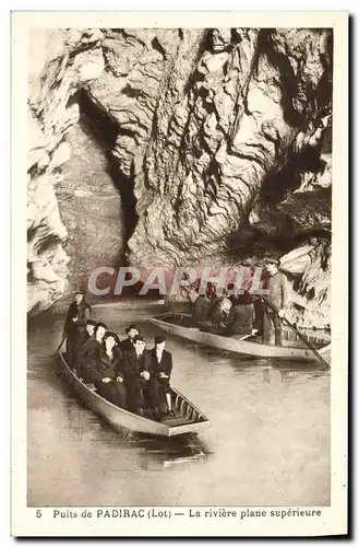 Cartes postales Grotte Grottes Puits de Padirac La riviere plane superieure