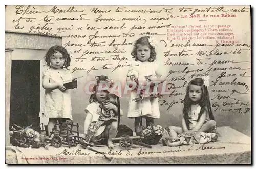 Cartes postales Fantaisie Enfant Poupee Enfants Le Noel de nos bebes