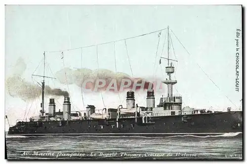 Cartes postales Bateau de guerre Le Dupetit Thouars Croiseur de 1ere classe