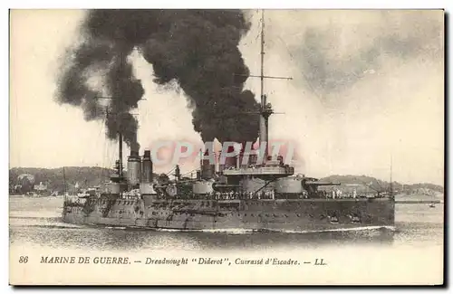 Cartes postales Bateau de guerre Dreadnought Diderot Cuirasse d'escadre