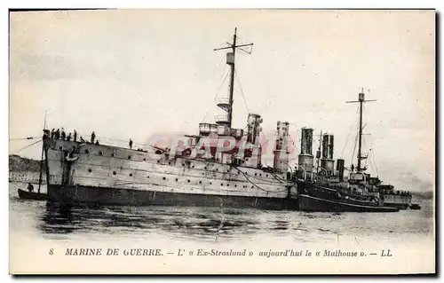 Cartes postales Bateau de Guerre L'Ex Straslund aujourd'hui Le Mulhouse