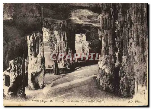 Cartes postales Grotte du jardin public Nice Grottes