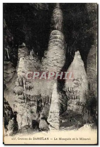 Cartes postales Grotte Grottes de Dargilan La mosquee et le minaret