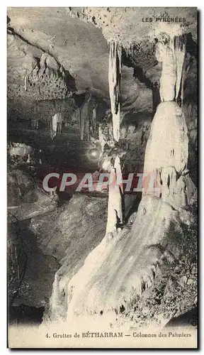 Cartes postales Grotte Grottes de Betharram Colonnes des palmiers