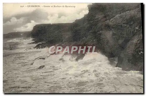 Cartes postales Grotte et rochers de Kerniscop Quiberon Grottes