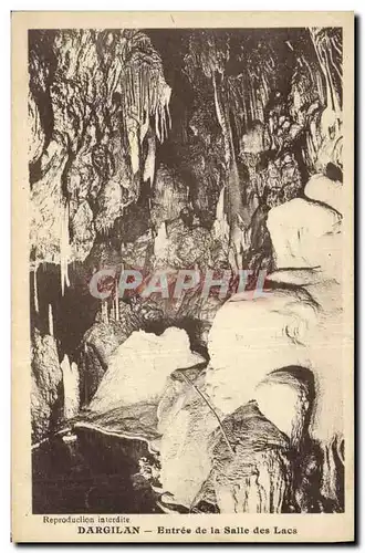 Cartes postales Grotte Grottes Dargilan Entree de la salle des Lacs