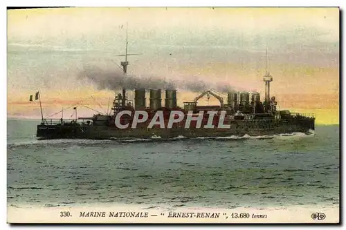 Cartes postales Bateau de guerre Ernest Renan