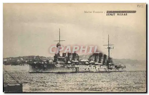 Cartes postales Bateau de guerre Ernest Renan