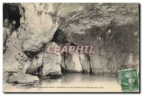 Cartes postales Grotte Grottes Nans sous Ste Anne Interieur de la grotte de la source du Lizon