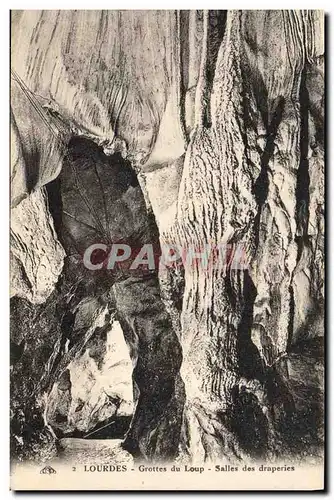 Cartes postales Grotte Grottes du Loup Lourdes Salles des draperies