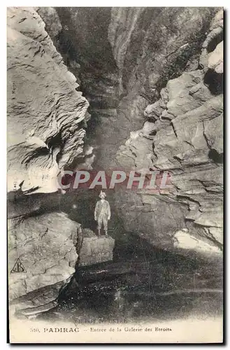 Cartes postales Grotte Grottes Padirac Entree de la galerie des Etroits