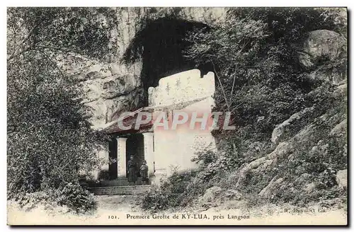 Cartes postales Premiere Grotte de Ky Lua pres Langson Grottes Tonkin Indochine