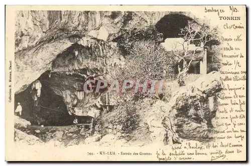 Cartes postales Grotte Grottes Ky Lua Entree des grottes Tonkin Indochine