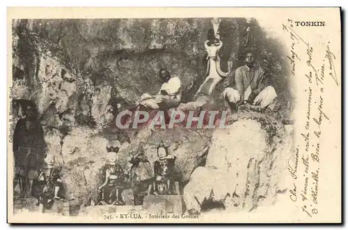 Cartes postales Grotte Grottes Ky Lua Interieur des grottes Tonkin Indochine