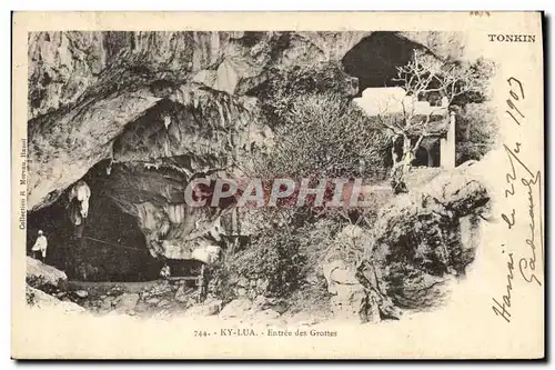 Cartes postales Grotte Grottes Ky Lua Entree des grottes Tonkin Indochine