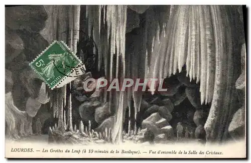 Cartes postales Grotte Grottes Lourdes Les grottes du loupm Vue d'ensemble de la Salle des Cristaux