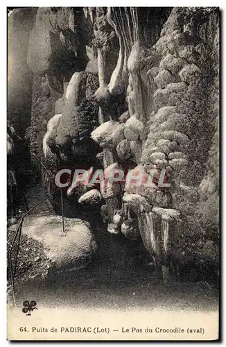 Cartes postales Grotte Grottes Puits de Padirac Le pas Du Crocodile