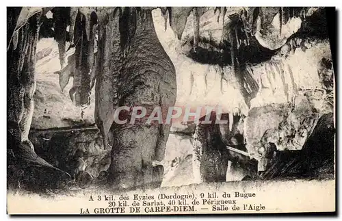 Cartes postales Grotte de Carpe Diem Les Eyzies Dordogne Salle de l'aigle Grottes