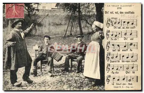 Cartes postales Folklore Auvergne La Bourree