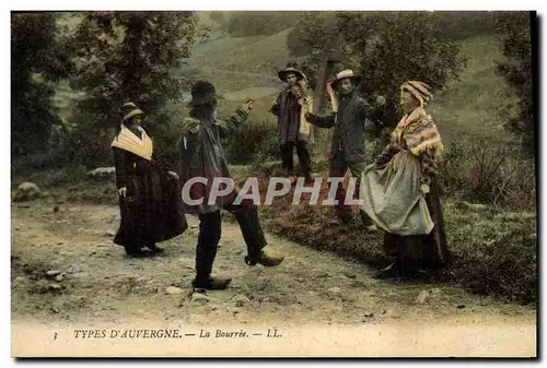 Cartes postales Folklore Auvergne La Bourree