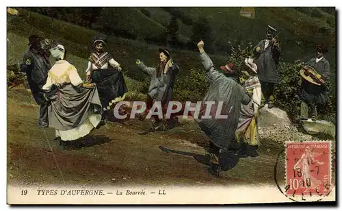 Cartes postales Folklore Auvergne La bourree